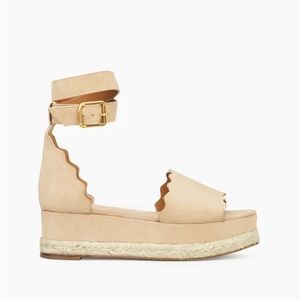 Chloe Lauren Sandal Sz 36 Neutral Tan